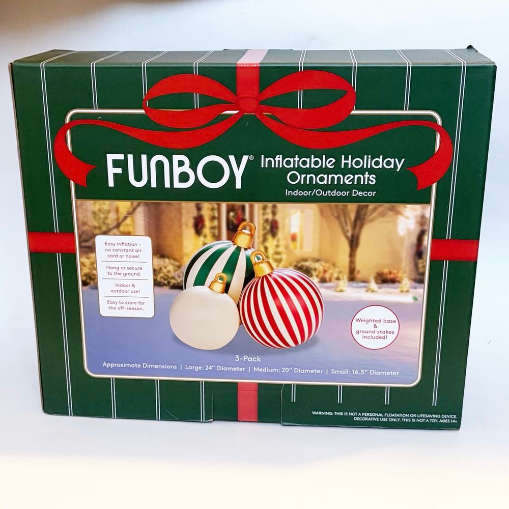 FUNBOY Inflatable Holiday Ornaments Indoor/Outdoor Decor